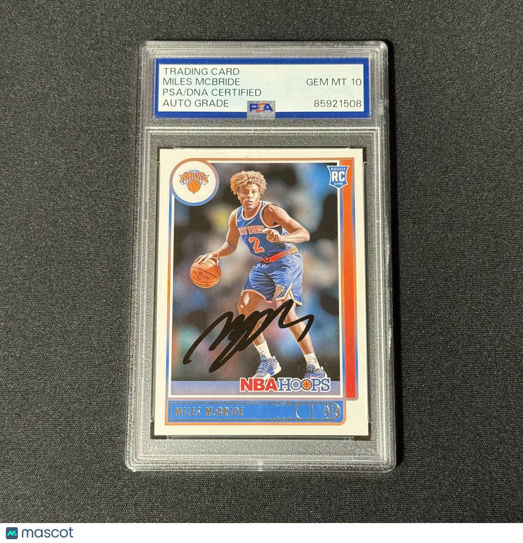 2021-22 Panini NBA Hoops #232 Miles McBride Signed Card Auto 10 PSA Slabbed Knicks