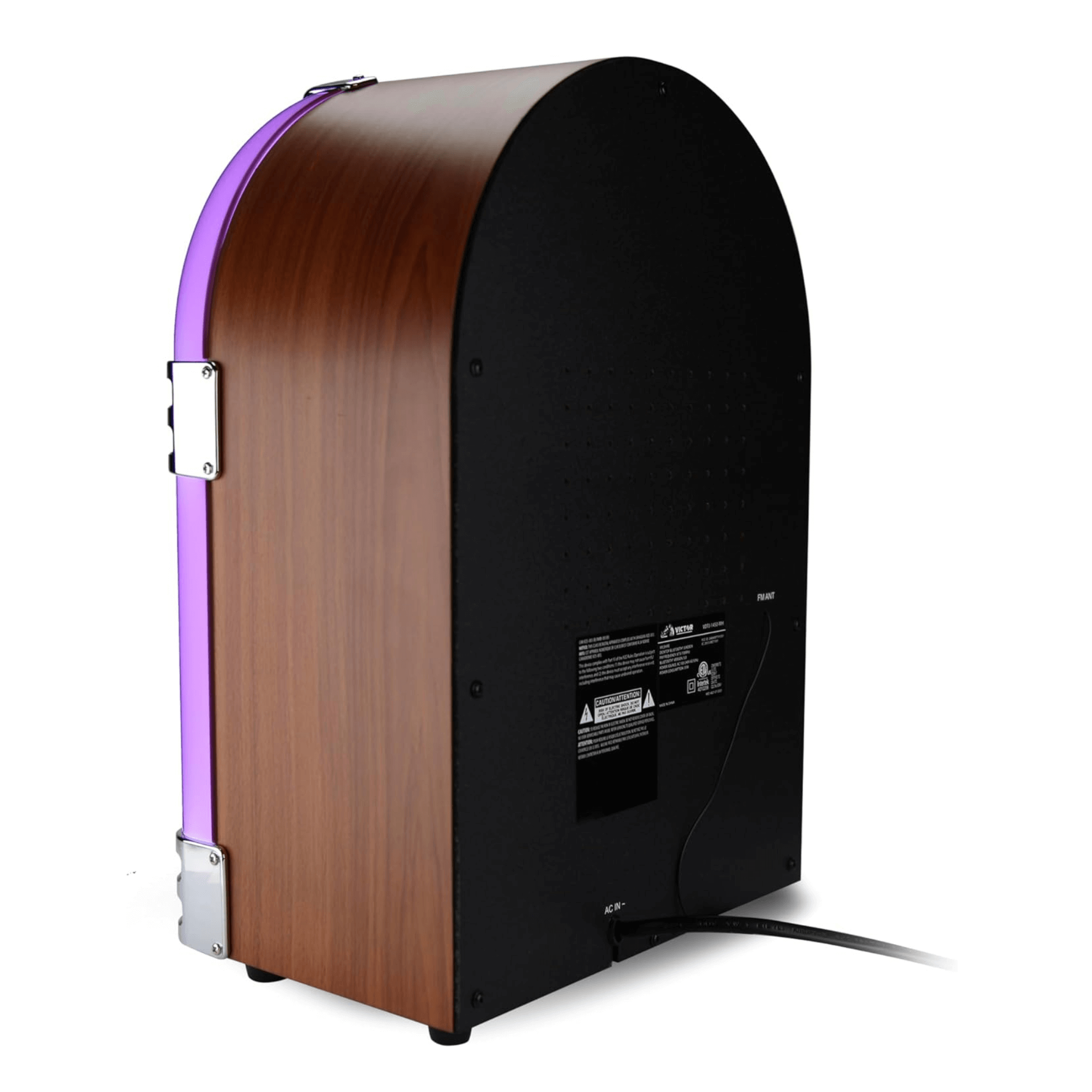 Victor Wilshire Bluetooth Jukebox with Multicolor LED Lighting and FM Radio