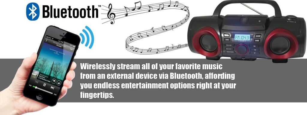 Naxa MP3 & CD Boombox with Bluetooth (NPB-267)