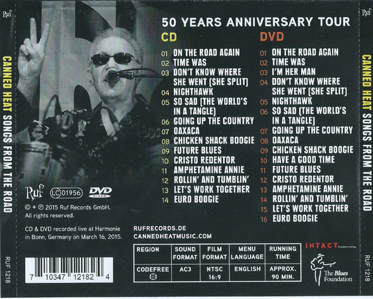 Canned Heat – Songs from the Road (CD & DVD) Music CD