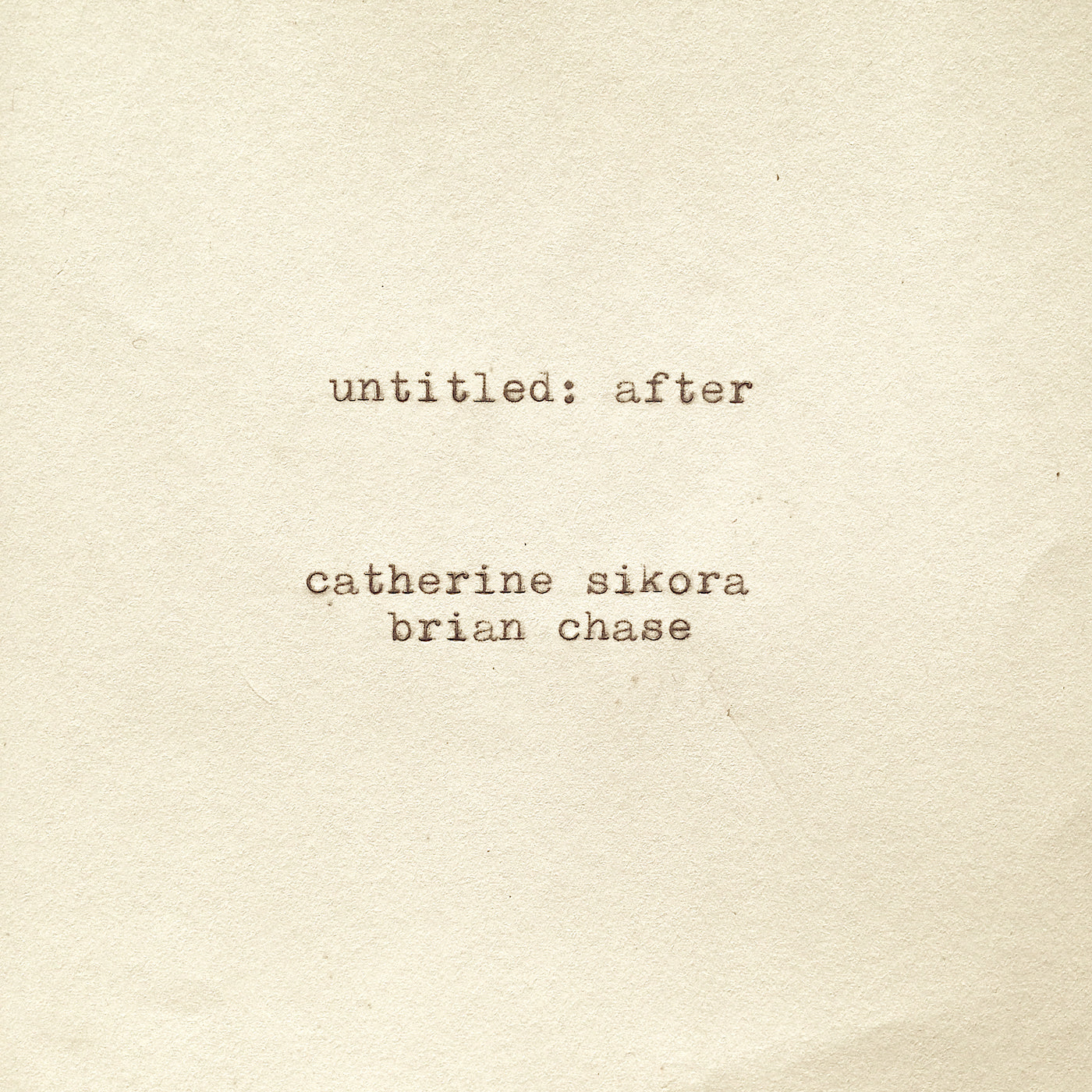 untitled: after Music CD