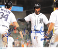 Niko Goodrum and James McCann Detroit Tigers Signed 8x10 Photo PSA