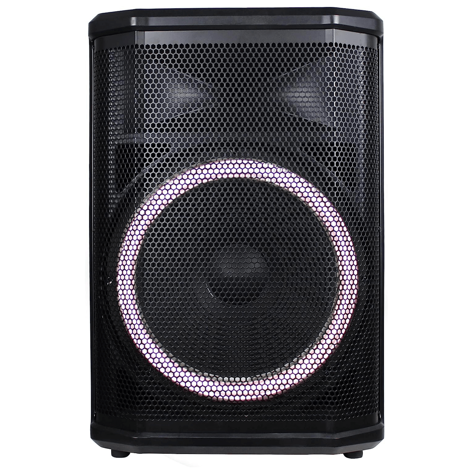 Norcent 12" Portable Wheeled Bluetooth Speaker w Microphone and Flashing Lights