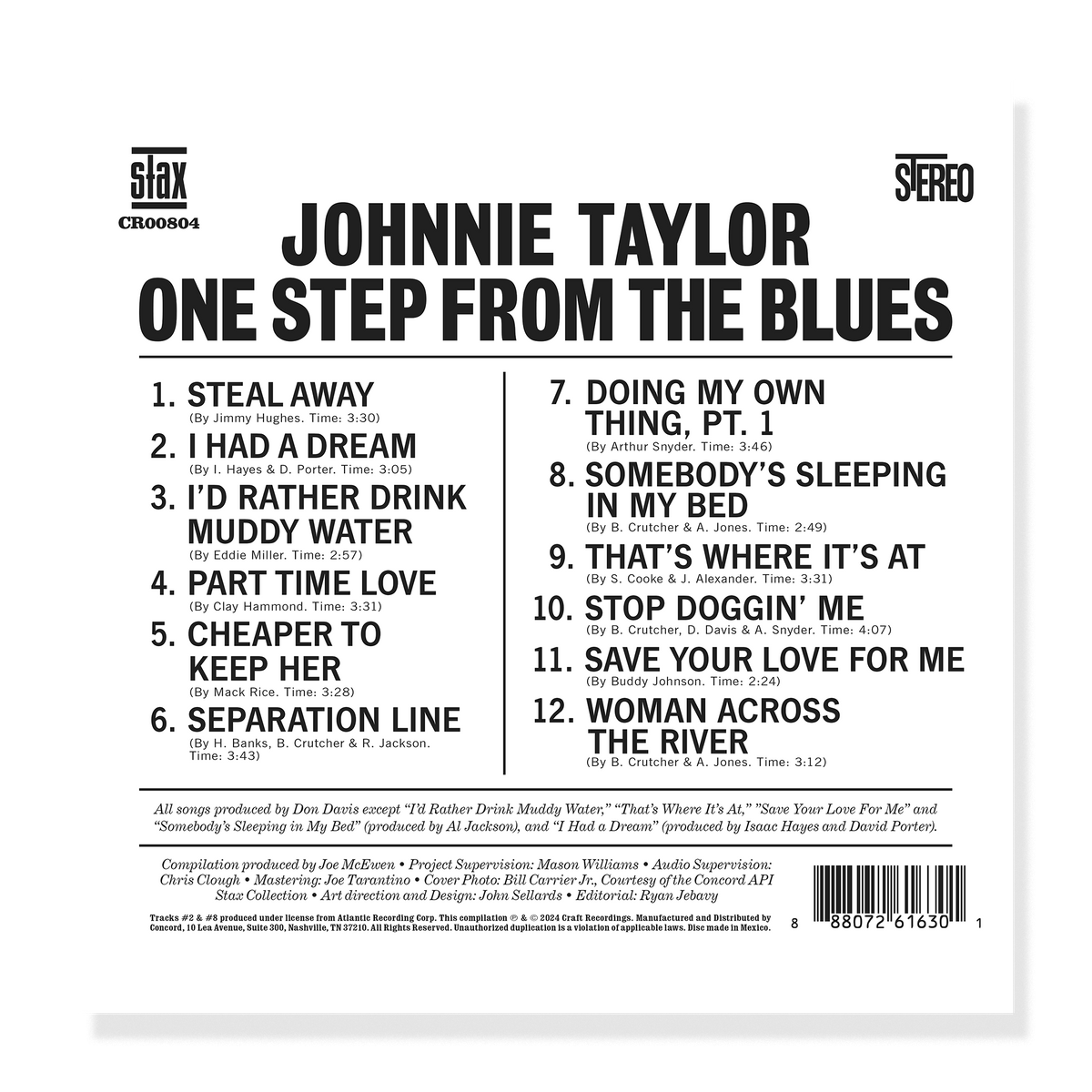 One Step From The Blues Music CD