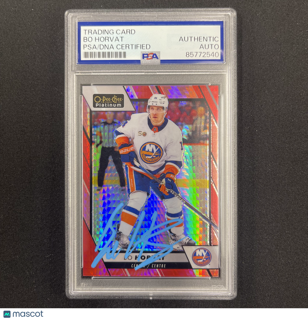2024 Upper Deck O-Pee-Chee Platinum#11 Bo Horvat Signed Card PSA Autographed