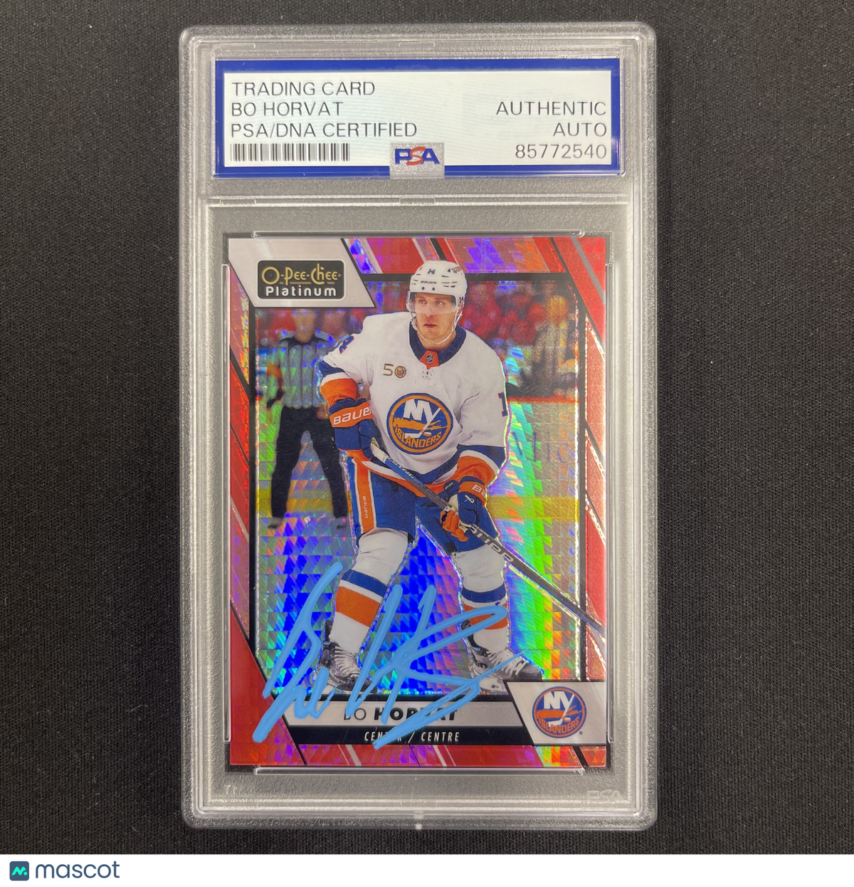2024 Upper Deck O-Pee-Chee Platinum#11 Bo Horvat Signed Card PSA Autographed