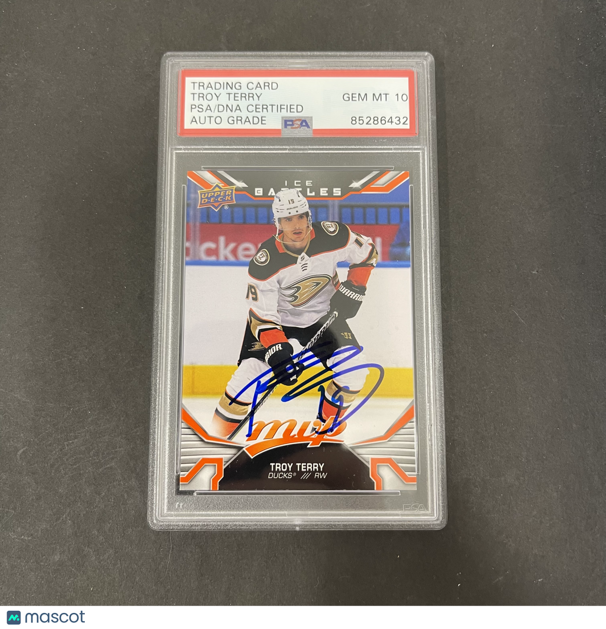 2002-23 Upper Deck MVP Hockey#40 Troy Terry Signed Card PSA Auto 10 Autographed