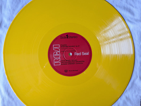 David Bowie & The Philadelphia Orchestra - Peter And The Wolf / Young Person's Guide To The Orchestra (YELLOW VINYL) | Mint (M) Mint (M)