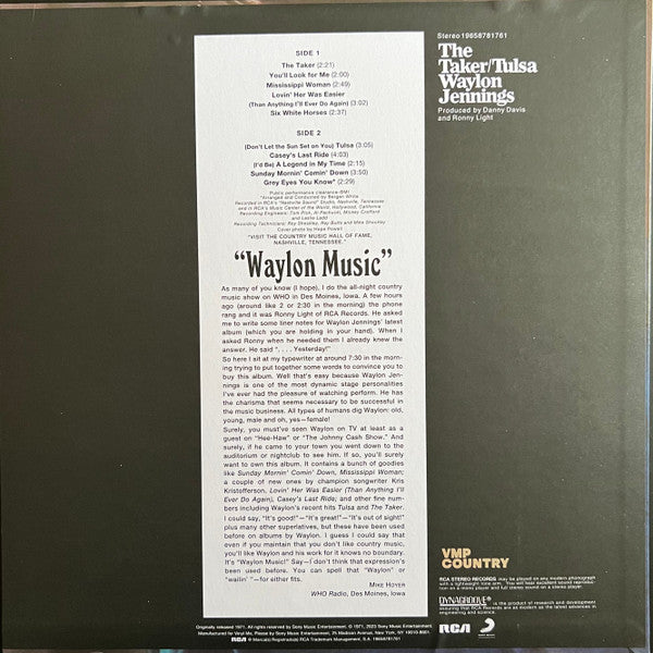 The Taker / Tulsa (COLOR VINYL - VMP) | Mint (M) Mint (M)