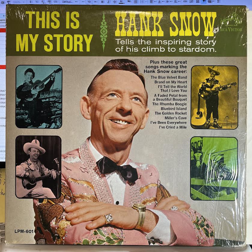 Hank Snow - This Is My Story *SHRINK* | Excellent (EX) Near Mint (NM)