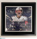 Tom Brady Signed New England Patriots 16x20 Custom Framed Photo Fanatics Autogra