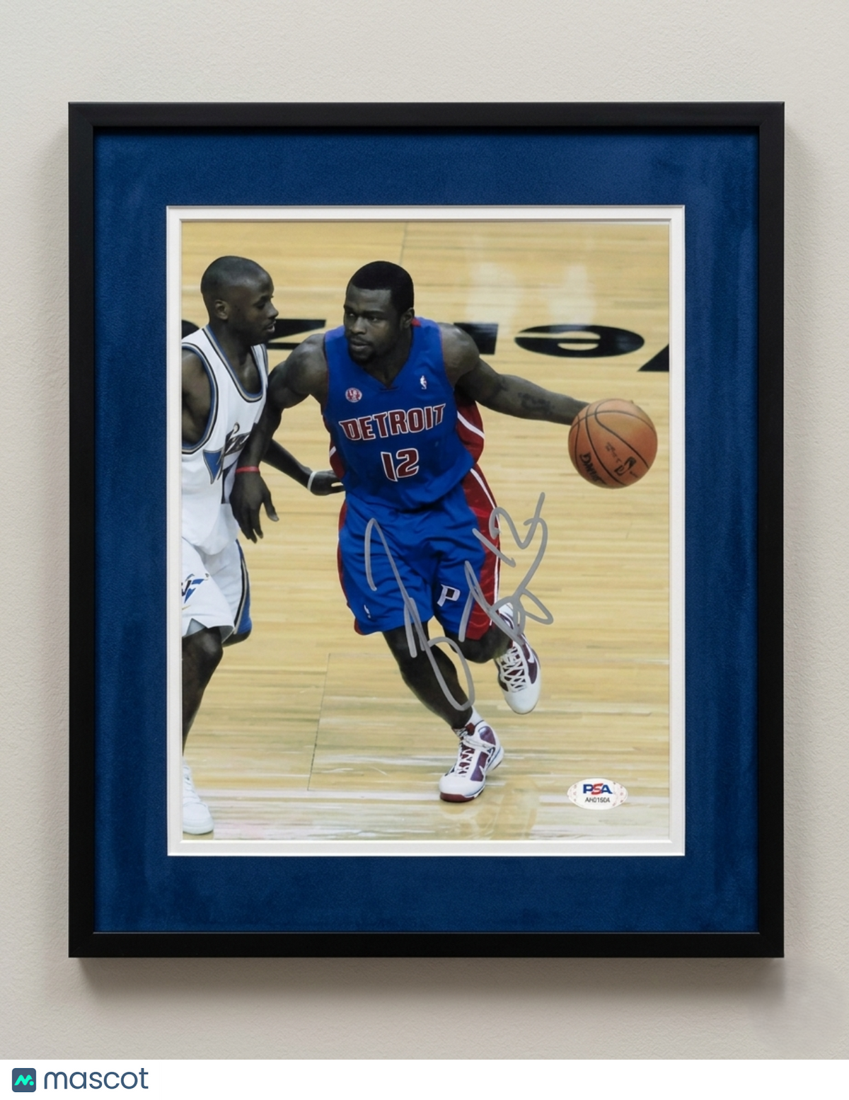 Will Bynum Detroit Pistons Signed Basketball 8x10 Custom Framed Photo PSA