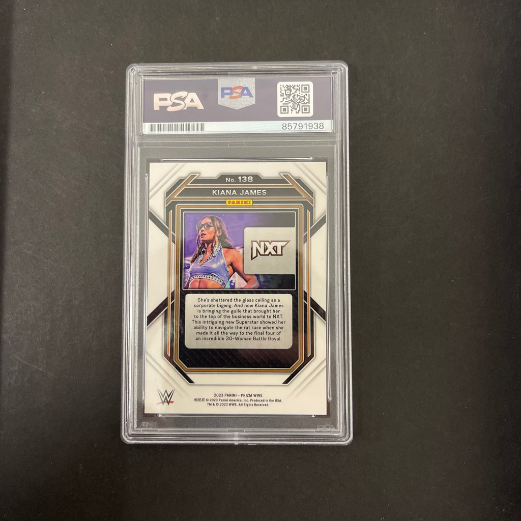 2023 Panini Prizm WWE#138 Kiana James Signed Card PSA Autographed