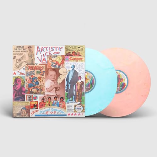 Daniel Johnston Artistic Vice (Light Blue & Peach Swirl) (2 Lp) Vinyl Record