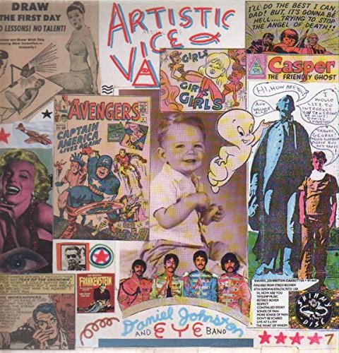 Daniel Johnston Artistic Vice (Light Blue & Peach Swirl) (2 Lp) Vinyl Record