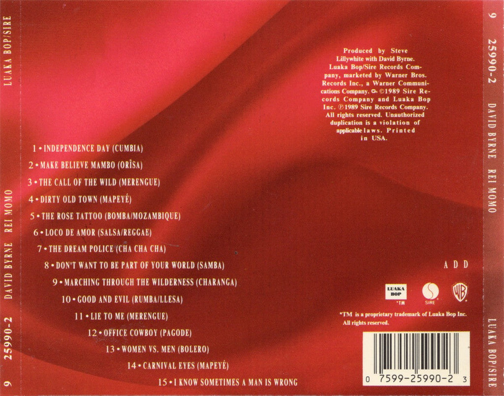 David Byrne – Rei Momo (Import CD) Music CD