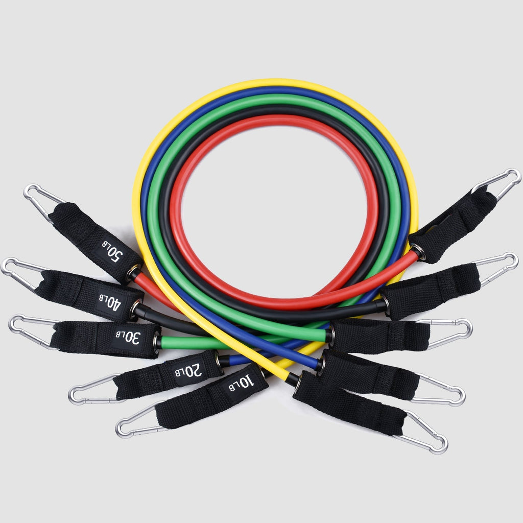 JupiterGear Intey Resistance Bands Set Exercise Bands with Protective Sleeve - Portable Resistance Bands with Door Anchor, Handles, Legs Ankle Straps - Home Gym Resistance Training [13 Pcs Set]