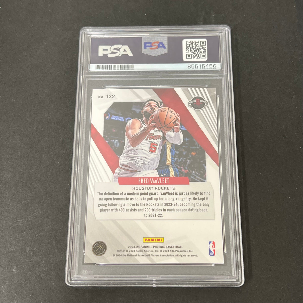 2023-24 Panini Phoenix #132 Fred VanVleet signed card PSA
