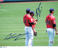 Ben Revere and Austin Romine Minnesota Twins Signed 8x10 Photo PSA