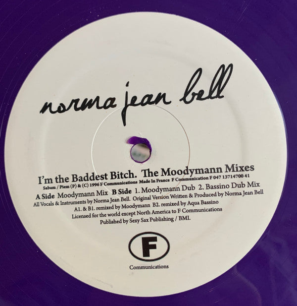 I'm The Baddest Bitch (The Moodymann Mixes)(BLACK VINYL) | Mint (M) Mint (M)