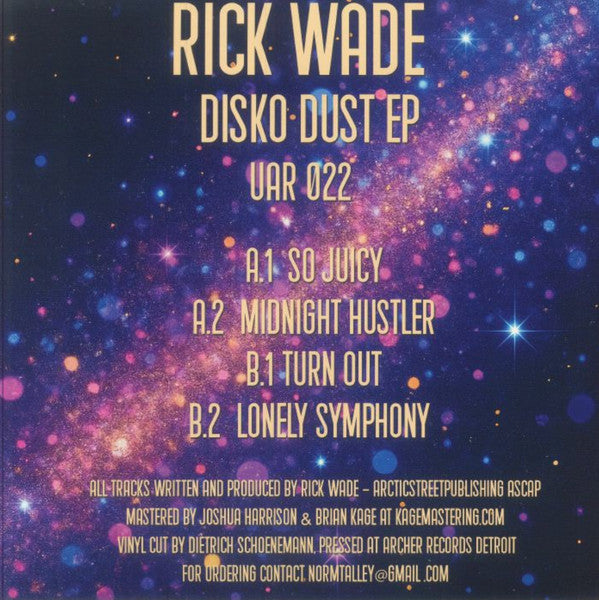 Rick Wade - Disko Dust EP (VINYL) | Mint (M) Mint (M)