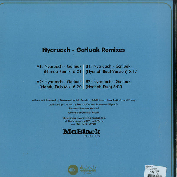 Nyaruach - Gatluak Remixes (VINYL 12") |