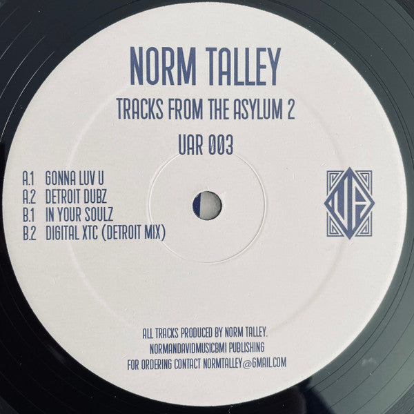 Norm Talley - Tracks From The Asylum 2 (12" VINYL) |