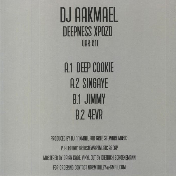 DJ Aakmael - Deepness Xpozd (12" VINYL) | Mint (M) Mint (M)