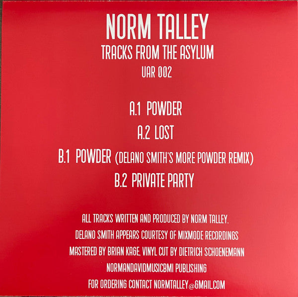 Norm Talley - Tracks From The Asylum (12" VINYL) | Mint (M) Mint (M)