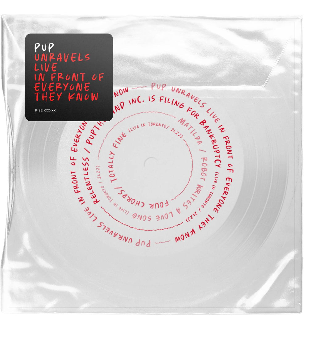 PUP 'PUP Unravels Live In Front Of Everyone They Know' Disc (3 Piece Flexi Disc) Vinyl Record