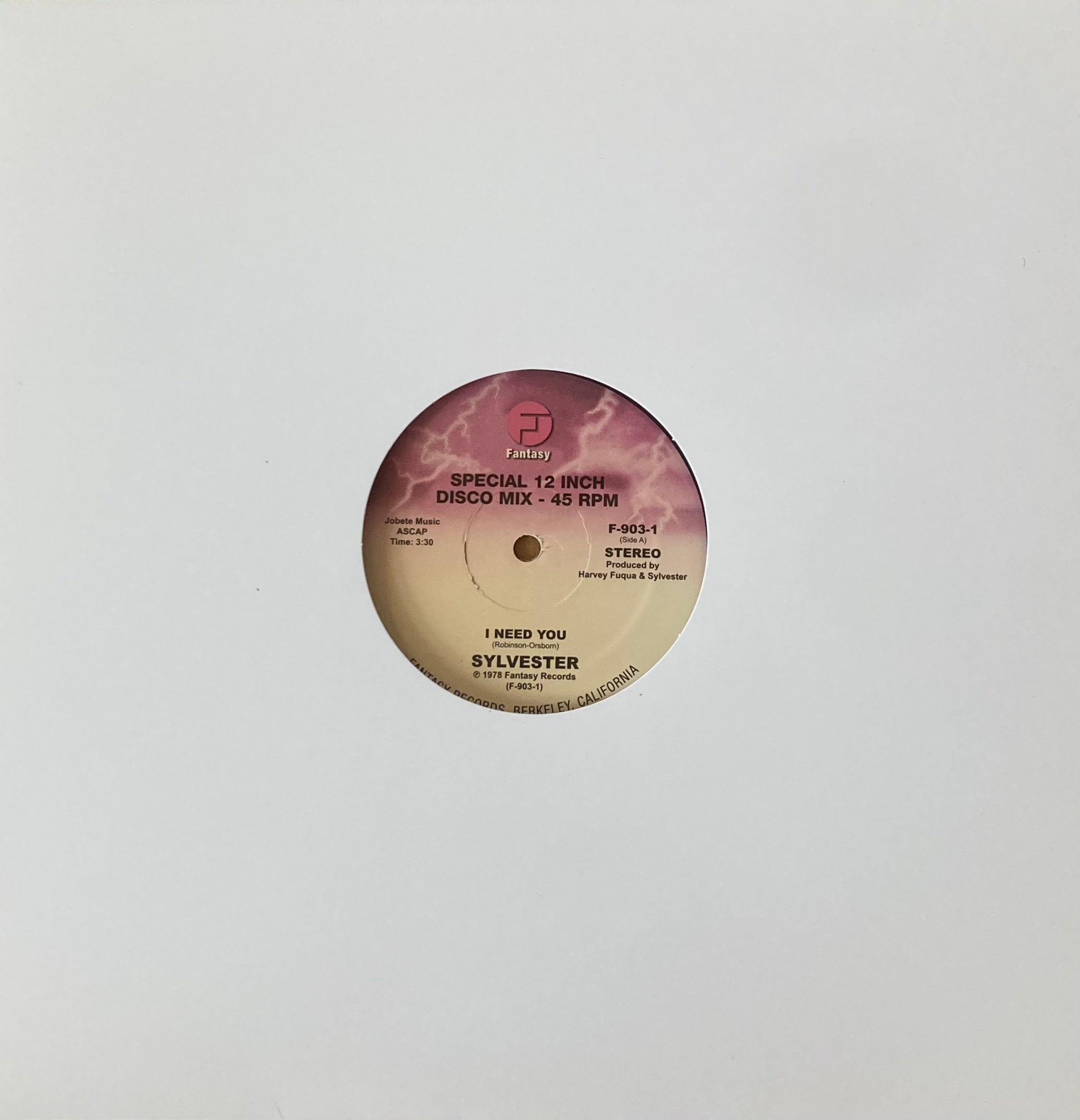 I Need You (Ron Hardy Edit)(VINYL) | Mint (M) Generic