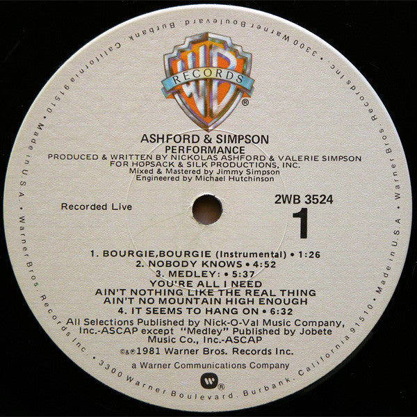 Ashford & Simpson - Performance | Near Mint (NM) Excellent (EX)