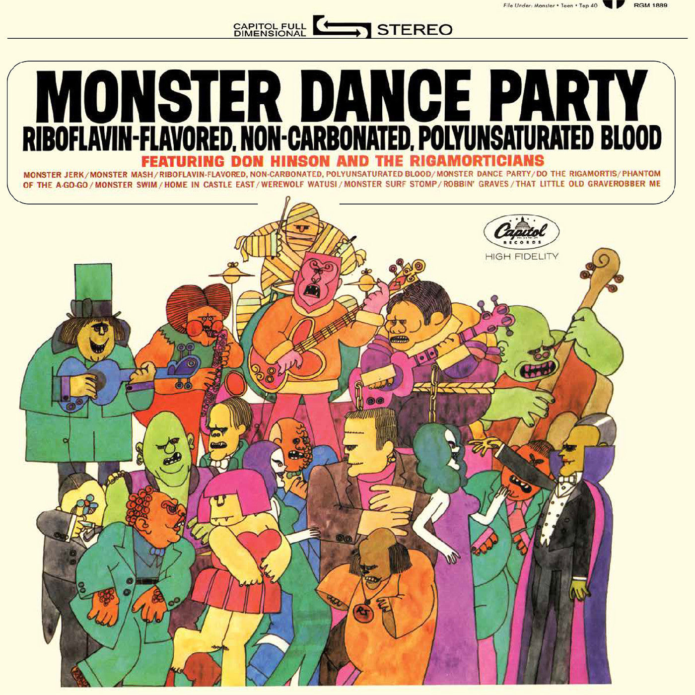 Monster Dance Party (Orange & Black Pumpkin Splatter Vinyl) Vinyl Record