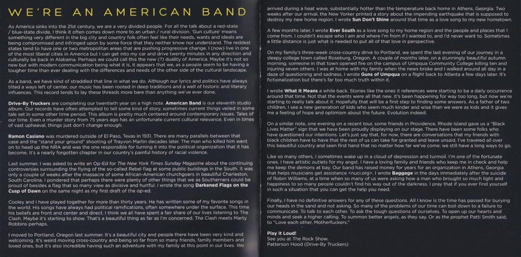 Drive-By Truckers – American Band Music CD