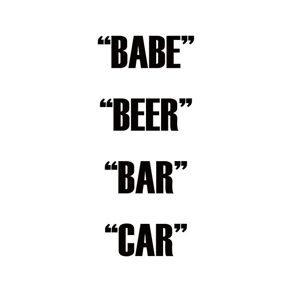 Babe Beer Bar Car Vinyl Record