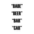 Babe Beer Bar Car Vinyl Record