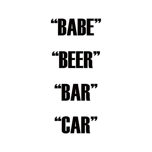 Babe Beer Bar Car Vinyl Record