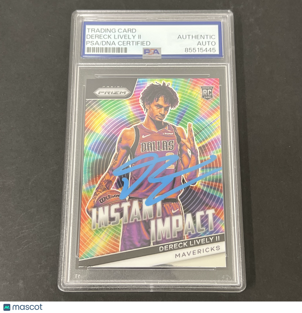 2023-24 Panini Prizm #14 Dereck Lively II Instant Impact Rookie signed card PSA