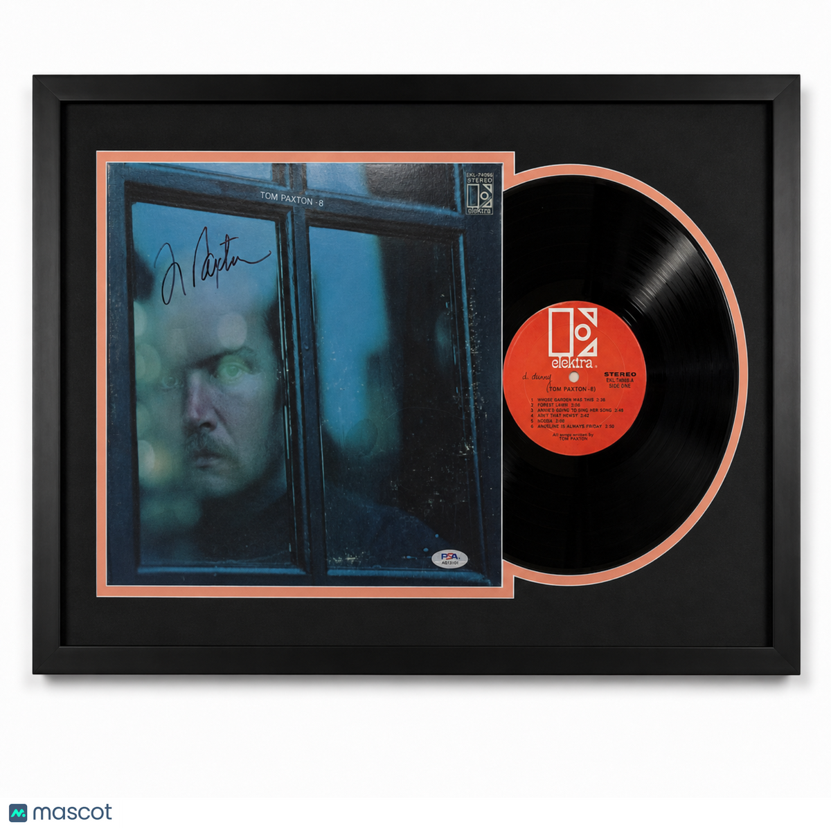 Tom Paxton Signed Tom Paxton #6 Framed Vinyl Album PSA Autographed
