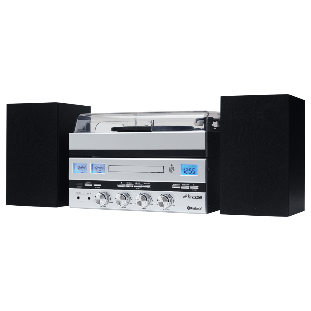Victor Geneva 5-in-1 Desktop Music Center w Streaming Capabilities and FM Radio