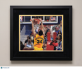 Giannis Antetokounmpo Milwaukee Bucks Signed 8x10 Custom Framed Photo PSA Auth