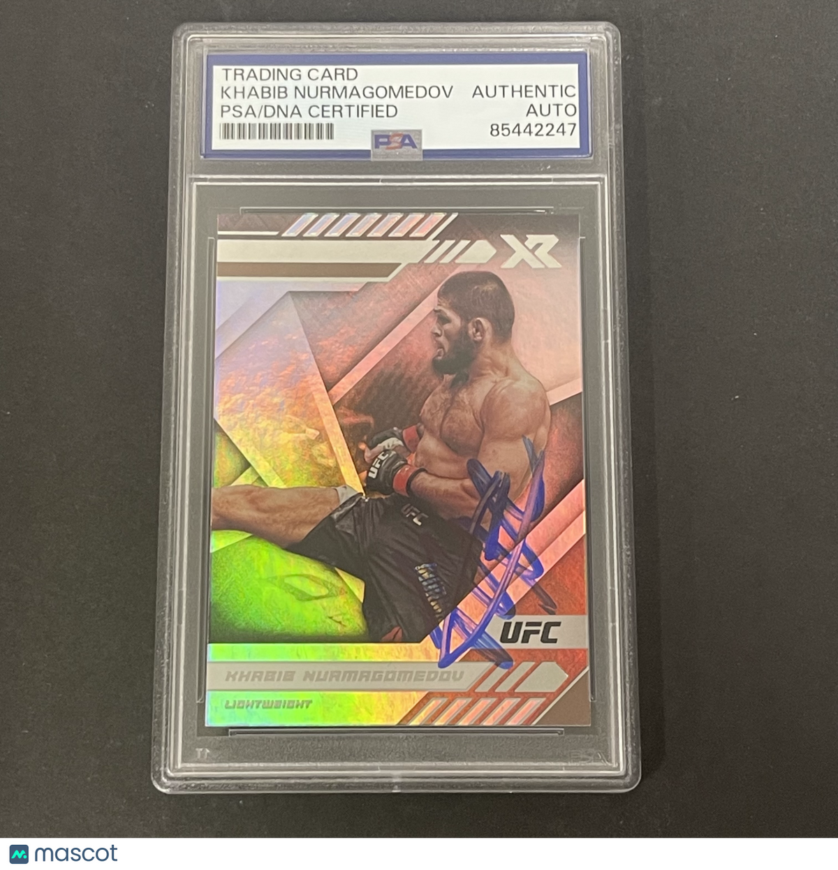 2021 Panini Chronicles #190 Khabib Nurmagomedov XR-UFC signed card PSA
