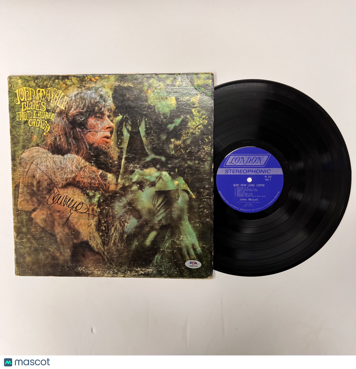 John Mayall Signed Blues from Laurel Canyon Vinyl Album PSA Auth