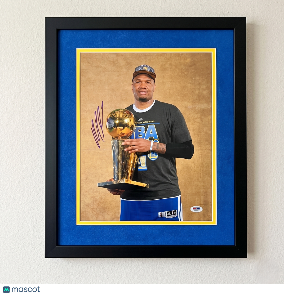 Marreese Speights Golden State Warriors Signed 11x14 Custom Framed Photo PSA