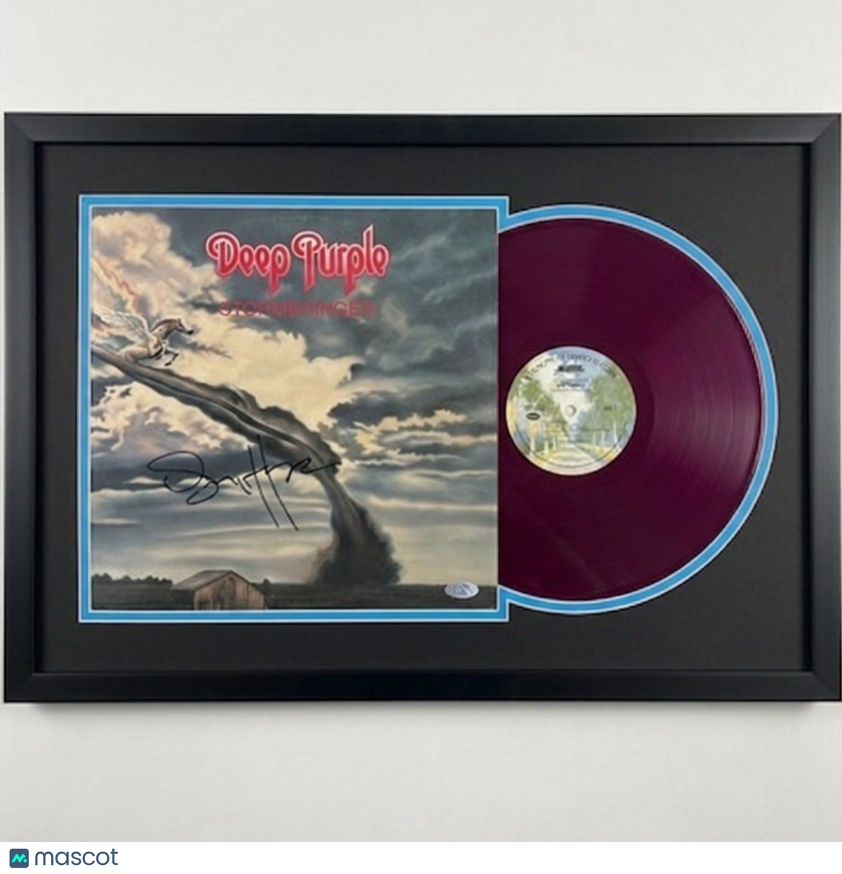 Glenn Hughes Signed Stormbringer Custom Framed Vinyl Album PSA Autographed