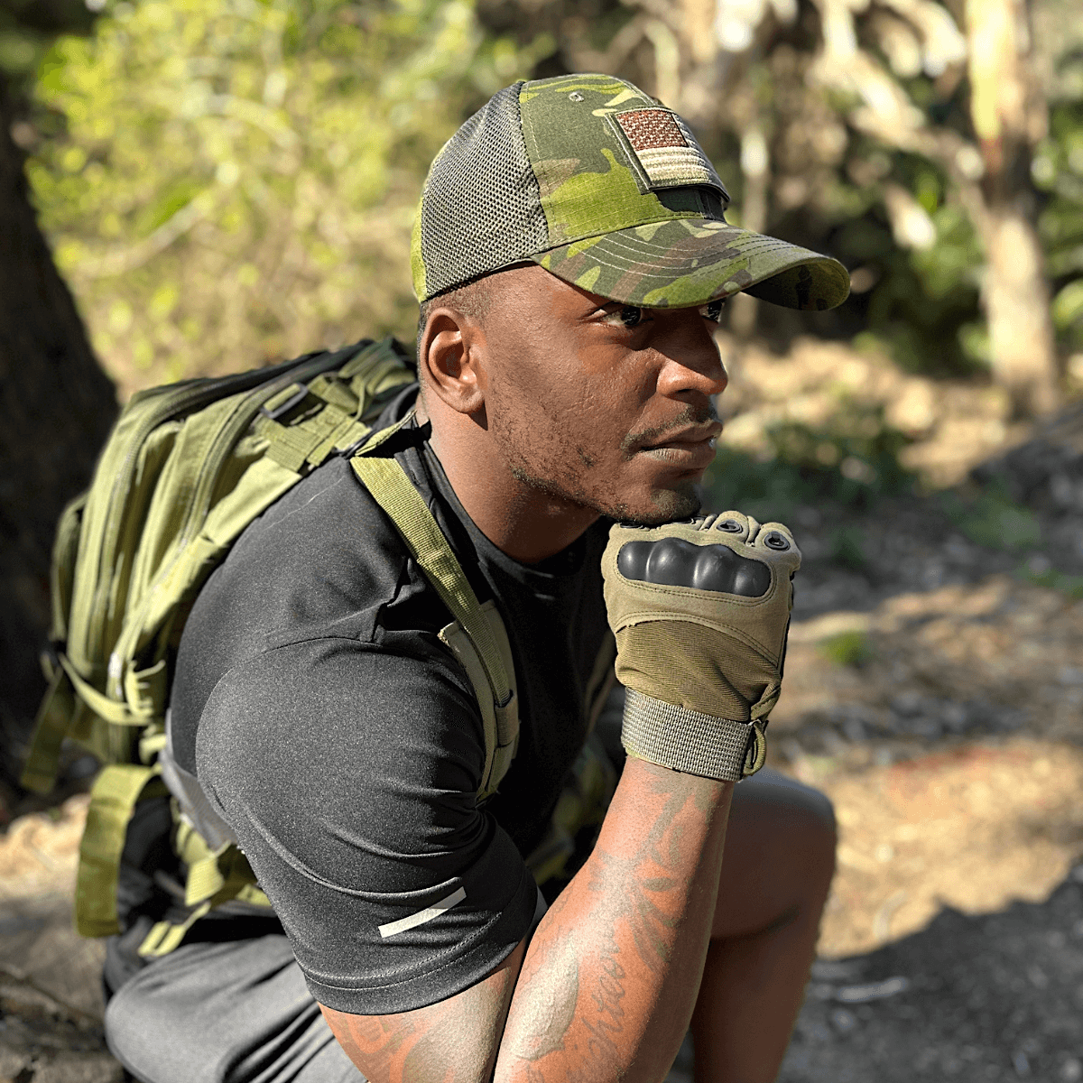 JupiterGear Military-Style Tactical Patch Hat with Adjustable Strap | Breathable & Unisex