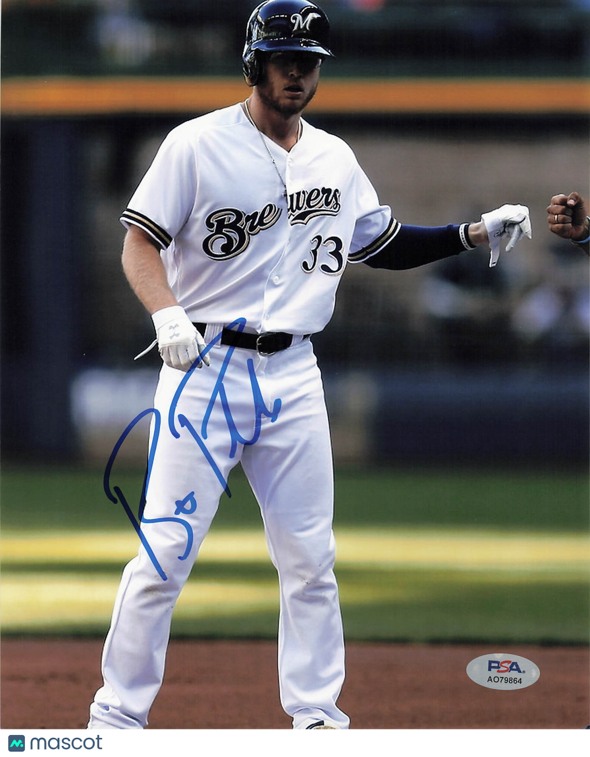 Brett Phillips Milwaukee Brewers Signed 8x10 Photo PSA