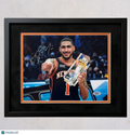 Obi Toppin New York Knicks Signed Basketball 8x10 Custom Framed Photo PSA