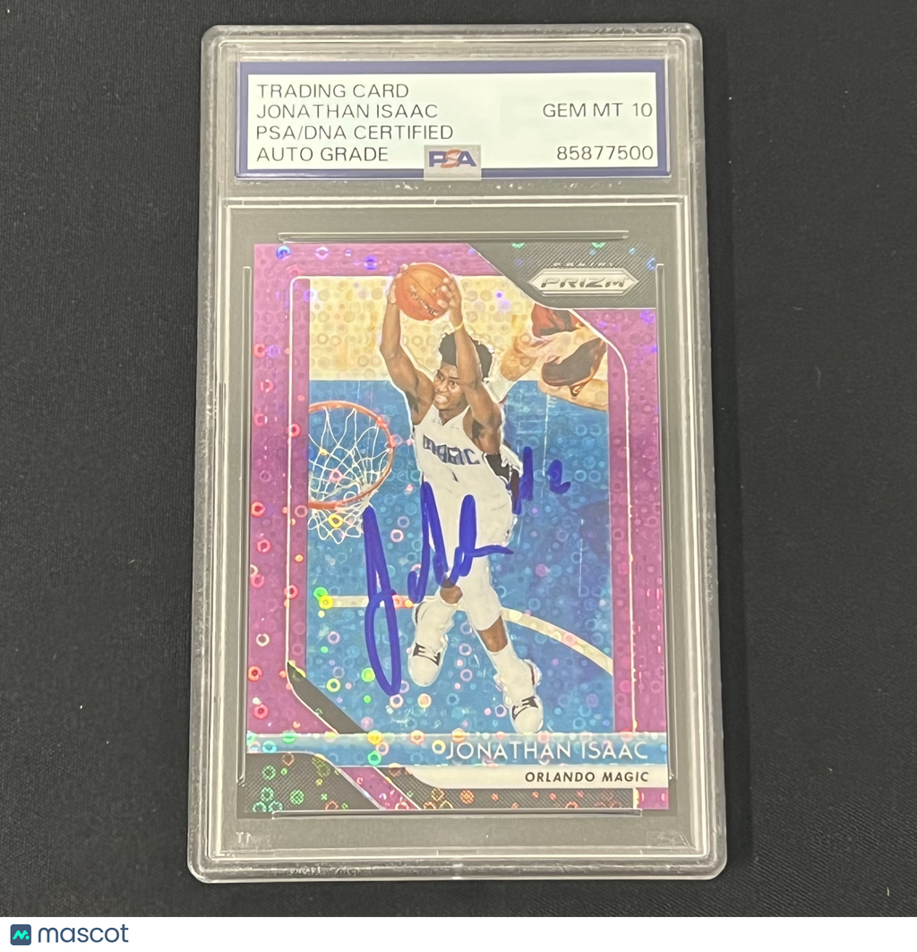 2018-19 Panini Prizm #179 Jonathan Isaac Signed Slabbed PSA Auto 10 Magic