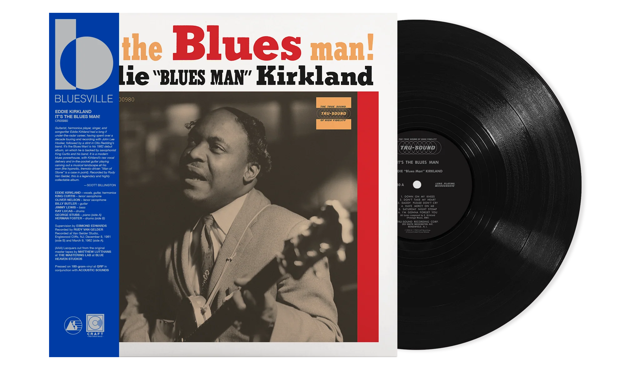 Eddie Kirkland - It's The Blues Man! (Bluesville Acoustic Sounds Series) [180G LP] Vinyl Record